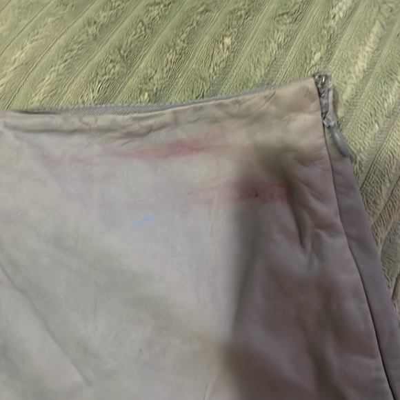 Vintage light blue suede skirt - Picture 2 of 3